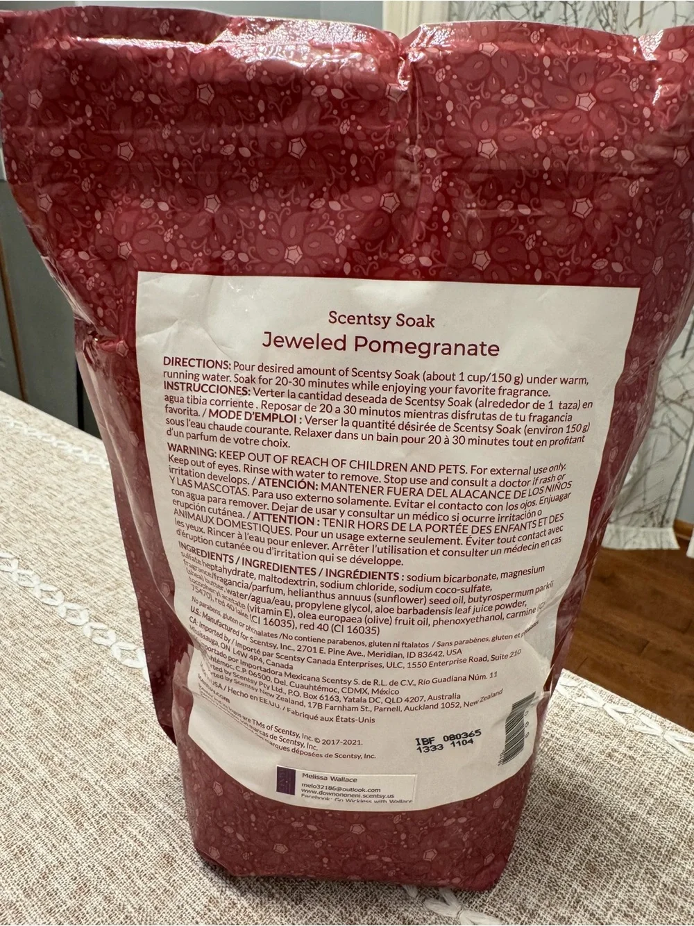 Scentsy Jeweled Pomegranate Scentsy Soak